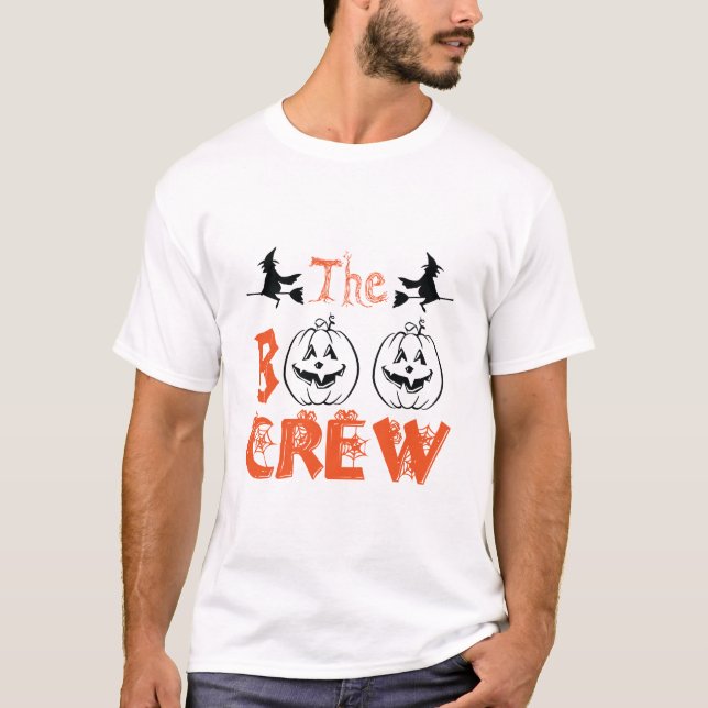 T-shirt Sorcières d'équipage de Boo Citrouilles correspond (Devant)