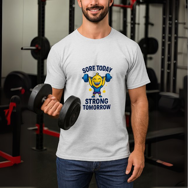 T-shirt Sore Aujourd'Hui Fort Demain Drôle Gym entraînemen (Créateur téléchargé)