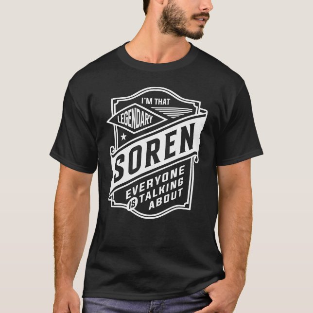 T-shirt Soren légendaire Nom personnalisé Soren (Devant)