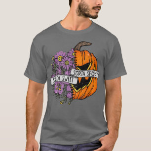 T-shirt Sorta Sweet Sorta Éffrayant Funny Hallowen Citroui