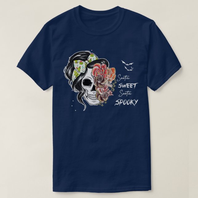 T-shirt Sorta Sweet Sorta Spooky, Funny Halloween  (Design devant)