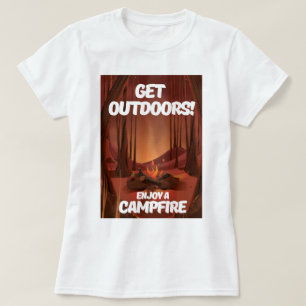 T-shirt Sortez dehors ! Profitez d'un feu de camp