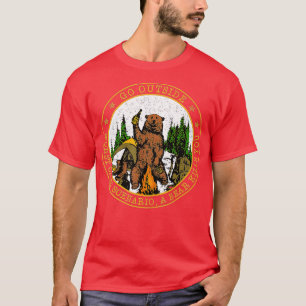 T-shirt Sortez du pire scénario Coque Un ours vous tue