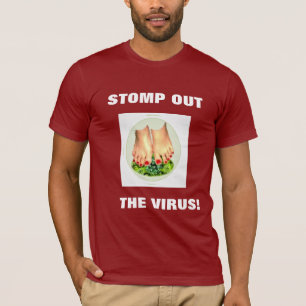 T-SHIRT SORTEZ LA CHEMISE ROUGE DES HOMMES VIRUS