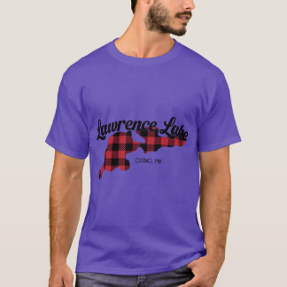 T-shirt Sortie du lac Lawrence MN Plaid démesuré
