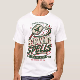 T-shirt Sorts de service de pickleball Halloween rétro Spo