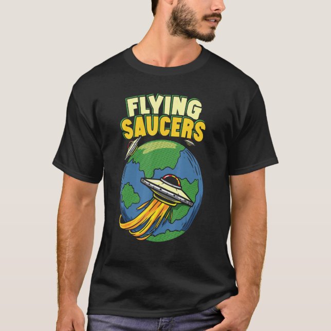 T-shirt Soucoupes volantes en cas d'enlèvement extraterres (Devant)
