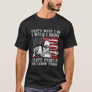 T-shirt Souder C'est ce que je fais Je tiens un drapeau am