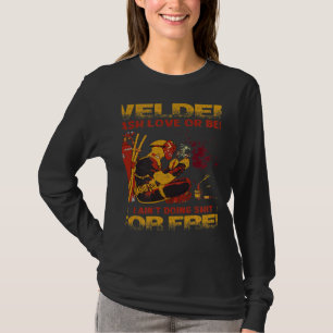 T-shirt Soudeur Cash Amour Ou Bière Je Ne Fais Pas Pour Ri