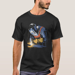T-shirt Soudeur Crépuscule Rétro Casque de Soudage Vintage