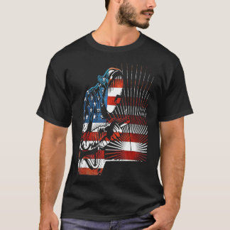 T-shirt Soudeur Drapeau Américain Usa Cadeau De Soudeur Pa