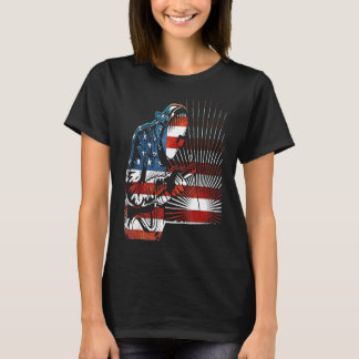 T-shirt Soudeur Drapeau Américain Usa Cadeau De Soudeur Pa