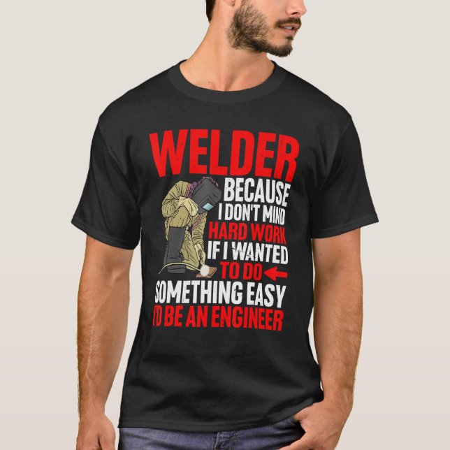 T-shirt Soudeur parce que je n'ai pas peur de l'effort (Devant)