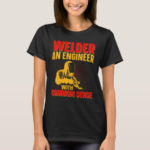 T-shirt Soudeur Un Ingénieur Avec Un Travailleur De Soudur