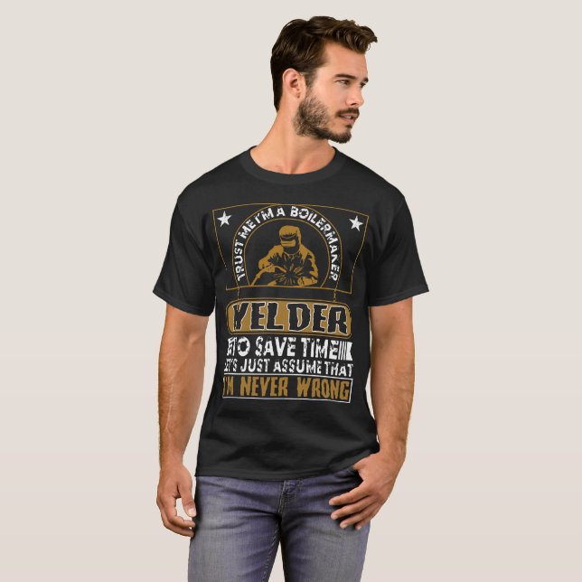 T-shirt Soudeuse de chaudronnier d'I'ma de Faites-moi (Devant entier)
