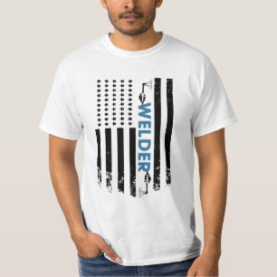 T-shirt Soudure - Drapeau soudeur américain