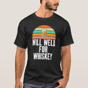 T-shirt Soudure pour Whisky Gag Vintage Thème pour soudeur