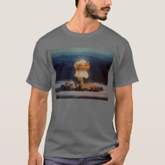 T-shirt Souffle de bombe atomique, bleu avec le boulon de