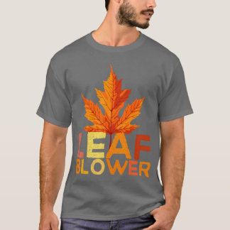 T-shirt Souffleur à feuilles Halloween - impression
