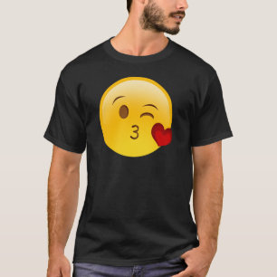 T-shirt Soufflez un autocollant d'emoji de baiser