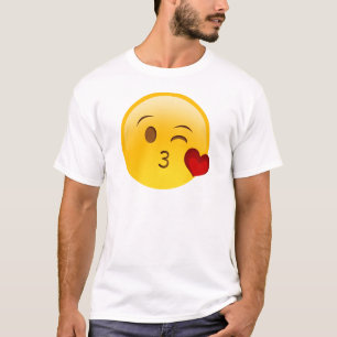 T-shirt Soufflez un autocollant d'emoji de baiser