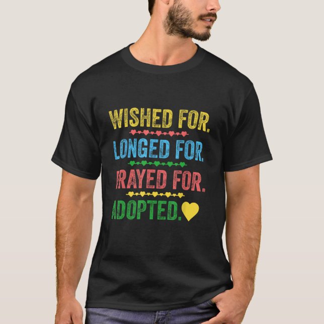 T-shirt Souhaité Longtemps Pour Prié Pour Adopté Symbole D (Devant)