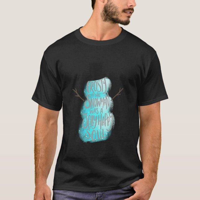 T-shirt Soul d'hiver Jolly Happy Snowman Frosty (Devant)