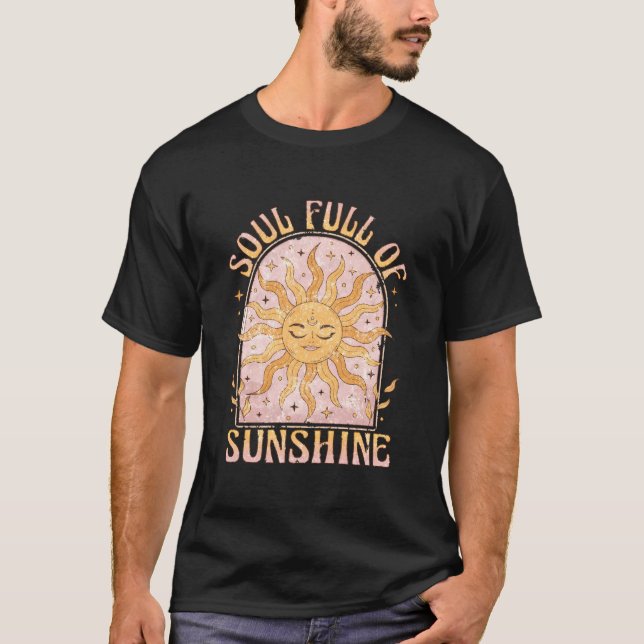 T-shirt Soul Full Of Sunshine Sun And Moon Celestial Mysti (Devant)