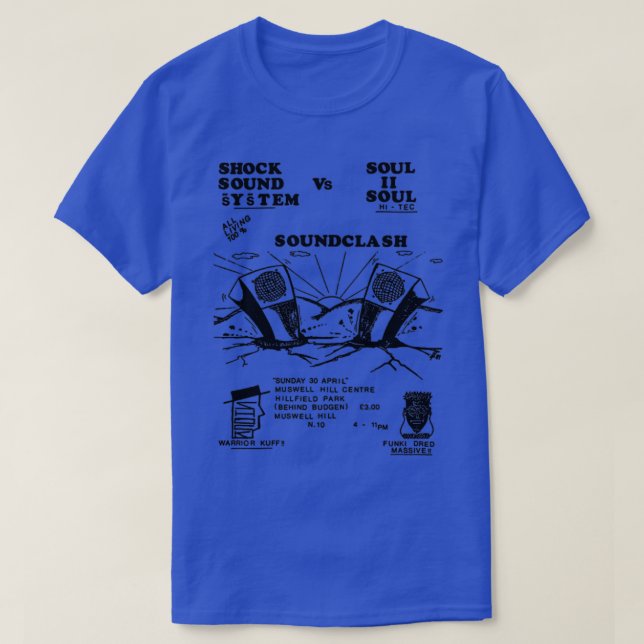 T-shirt Soul II Soul Soundclash 80s Flyer Art (Design devant)