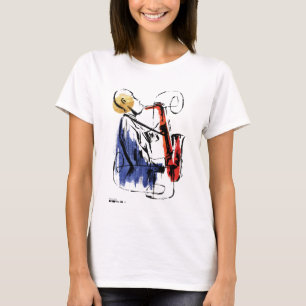 T-shirt Soul   Lecteur Saxophone Art éditorial