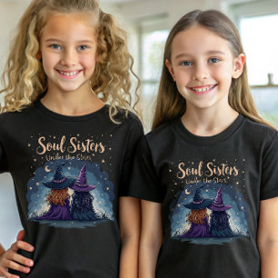 T-shirt Soul Soeurs sous les étoiles Magical Witchy Friend