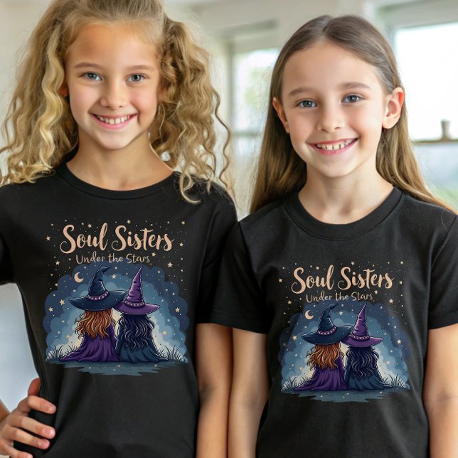 T-shirt Soul Soeurs sous les étoiles Magical Witchy Friend (Créateur téléchargé)