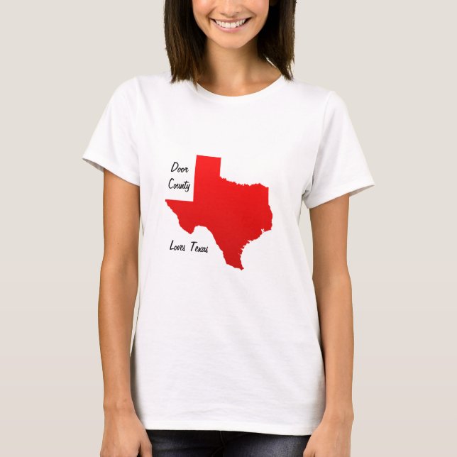 T-shirt Soulagement d'inondation du Texas du comté de Door (Devant)