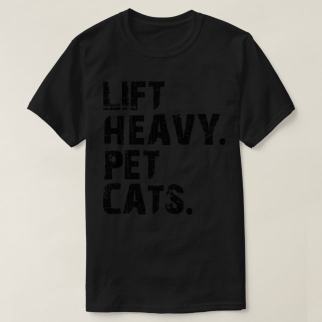 T-shirt soulever les chats lourds 1 (Design devant)