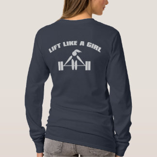 T-shirt Soulevez comme une fille - blanc