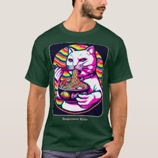 T-shirt Soupe craver chat ramen manger chat