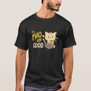 T-shirt Soupe de nouilles Pho Bol de Pho de chat Nourritur