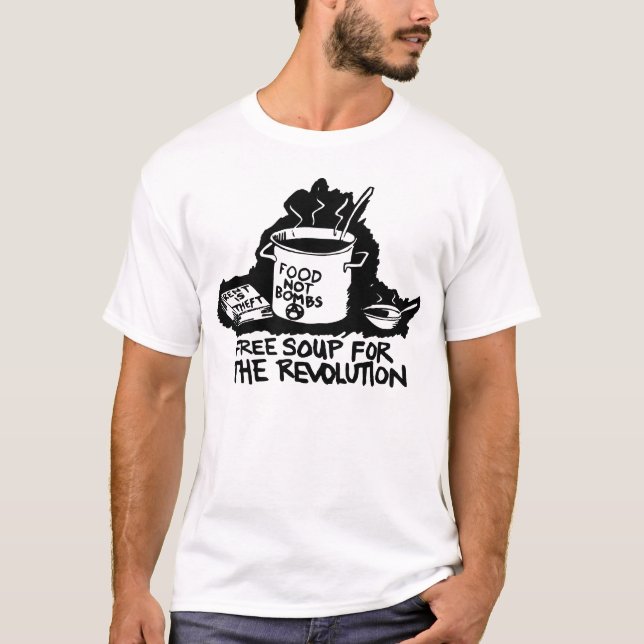 T-shirt Soupe gratuite pour la tee Révolution (Devant)