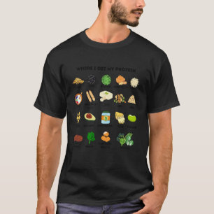 T-shirt Sources de protéines végétaliennes