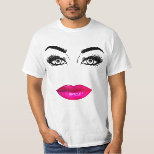 T-shirt Sourcils et lèvres drôles