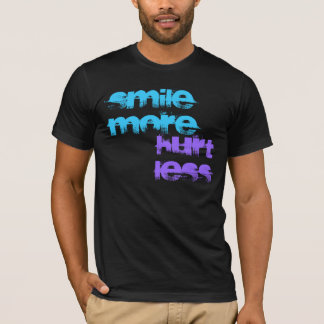 T-shirt Souriez blessent davantage moins de pièce en t