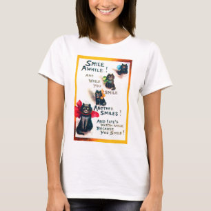 T-shirt Souriez, Chat Noir, Louis Wain