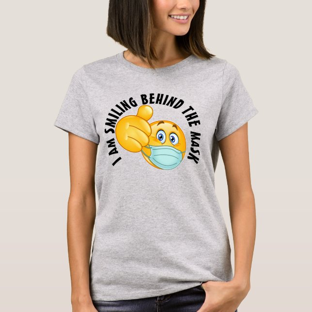 T-shirt Sourire Derrière Le Masque (Devant)