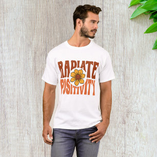 T-shirt Sourire Fleur Rétro Rayonner de Positivité