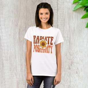 T-shirt Sourire Fleur Rétro Rayonner de Positivité