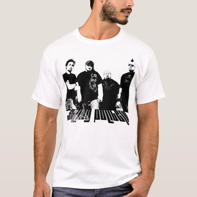 T-shirt Sourire poliment pièce en t de bande (Devant)