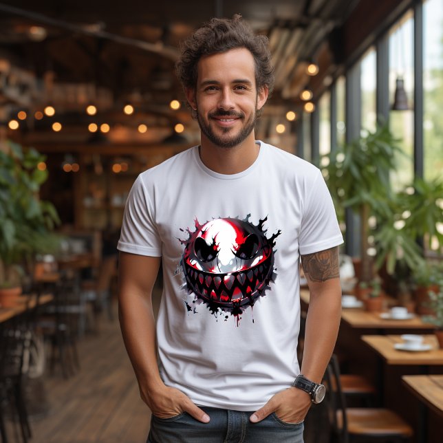 T-shirt Sourire sinistre éclaboussé d'encre (Créateur téléchargé)