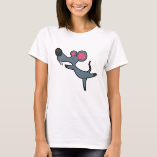 T-shirt Souris au Yoga Exercice d'étirement