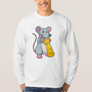 T-shirt Souris aux échecs avec pièce d'échecs Pawn
