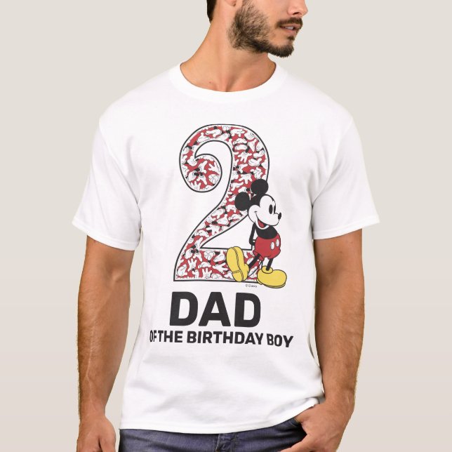 T-shirt Souris classique Mickey | Papa du garçon d'anniver (Devant)
